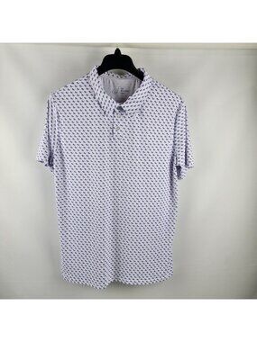 Old Fashioned Shirt Mens Large White Multi S/S Golf Polo